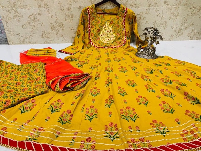 Lakhani Cottons 1003 Kakshaa Vol-2 Yellow Semi Stitched Cotton Salwar Suit